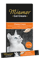 Вкусное лакомство Miamor Cat Snack СHEESE CREAM - сирний крем + кальцый (1стик)