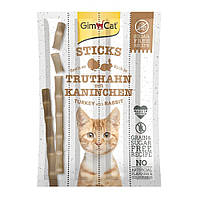 Палички м'ясні GimCat STICKS індичка та кролик смаколик для кішок (1шт.)