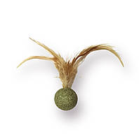 Котяча м'ята іграшка смаколик для котів шарик з пір'ям