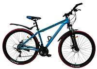Гірський спортивний легкий велосипед синій, дорослий алюмінієвий велосипед SPARK FORESTER 2.0 29-ST-17-AML-D