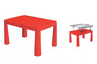 Дитячий ігровий стіл з настільним хокеєм 04580/1/2/3/4/5, 2в1 (Червоний) Ама