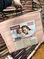 Електрична простинь полуторна Yasam (колір-персик) 120×160 простирадло з підігрівом тепле ліжко Shopen