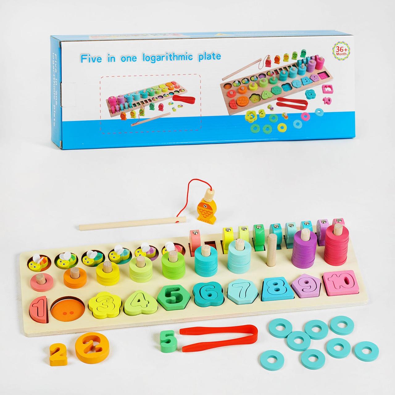 Дошка логічна магнітна рибалка, математичний, геометричний сортер, сортер за кольором, пірамідки,