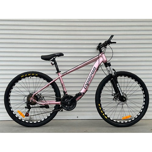 Велосипед гірський TopRider 550 26" рама 15 обладнання Shimano Рожевий