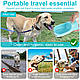 Портативна пляшка - поїлка з контейнером для корму і кнопкою Dog Water Bottle 300 мл + 100 г для собак і котів - рожева, фото 9