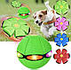 Іграшка для собак м'яч - фрізбі зелений, фото 3