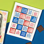 Шоколадний набір Коханому на 20 миниплиток з зізнаннями, вага 100 грам, фото 3