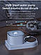Автоматична поїлка - фонтан з мискою для котів та собак USB - чорно-білий, фото 9