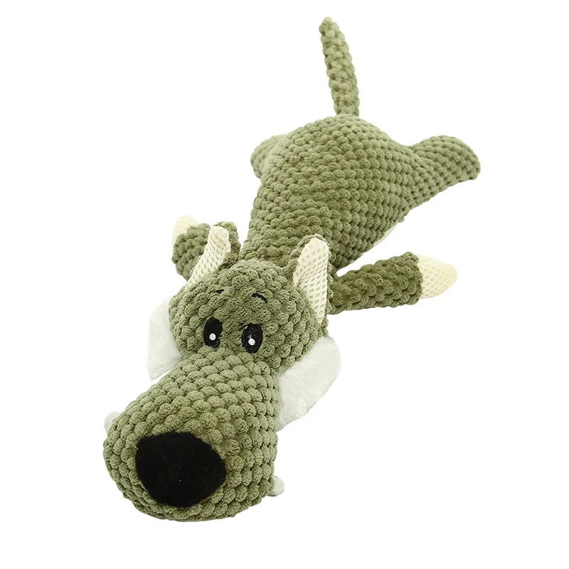 Жувальна м'яка іграшка для собак PLUSH WOLF DOG TOY - вовк