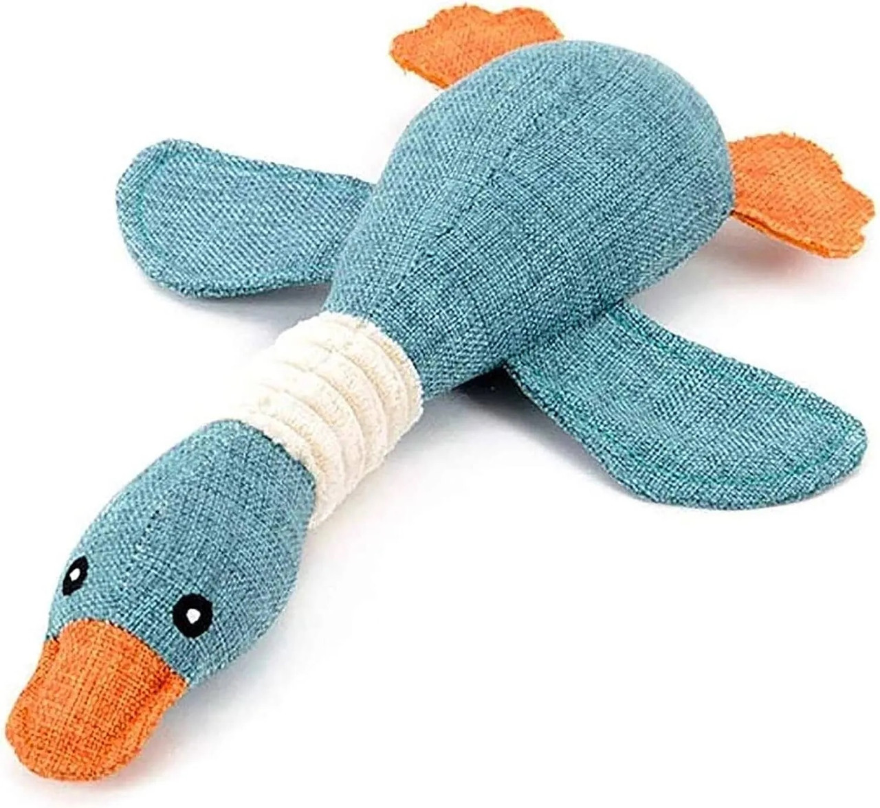 Жувальна м'яка іграшка для собак PLUSH DUCK DOG TOY - качка синя