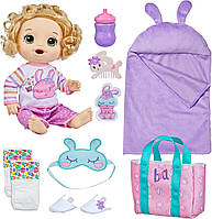 Кукла Беби Алив спальный мешок и аксессуары Baby Alive Bunny Sleepover Baby Doll Bedtime