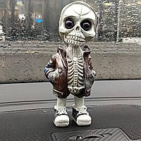 Декоративная фигурка, статуэтка Cool Skeleton коричневая