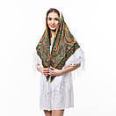 Українська хустка з тороками 120х120см Біла, фото 2