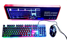 Клавіатура з мишкою дротові RGB KM-5003