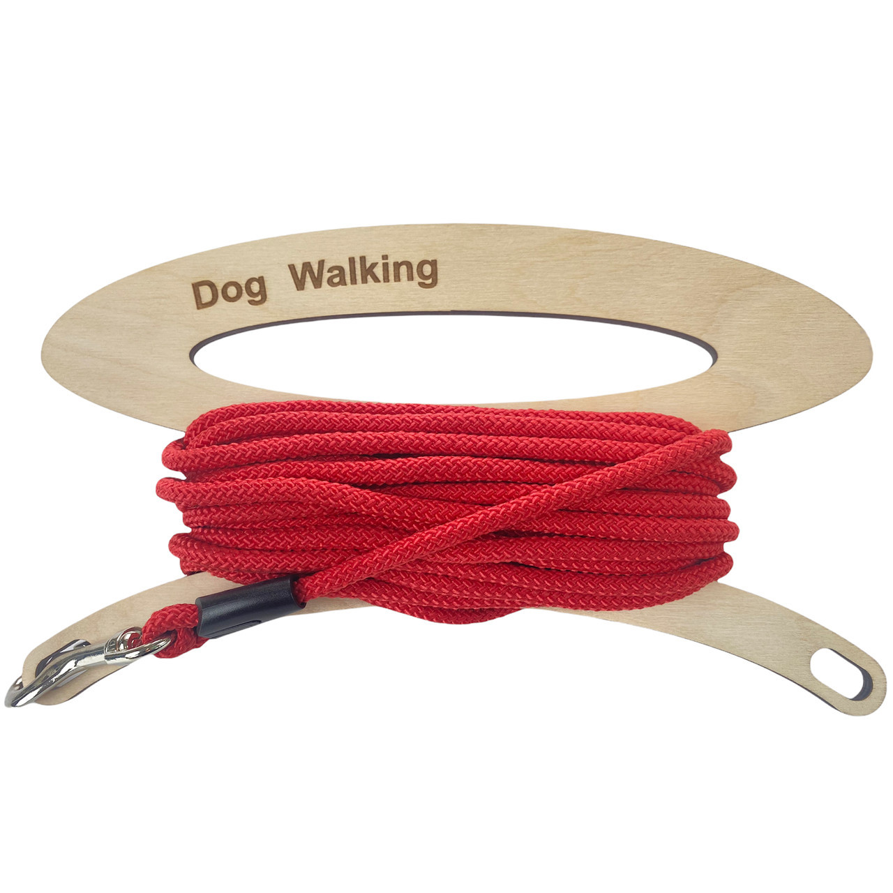 Повідець шнур для собак Dog Walking 7 мм 10 м карабін S червоний