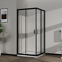 Скляна душова кабіна AVKO Glass RDR09, 8мм 190х90х90 Black, фото 4