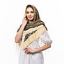 Українська хустка з тороками 120х120см Кремова, фото 3