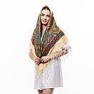 Українська хустка з тороками 120х120см Кремова, фото 2