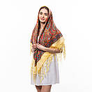 Українська хустка з тороками 120х120см Кремова, фото 2