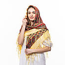 Українська хустка з тороками 120х120см Кремова, фото 3