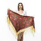 Українська хустка з тороками 120х120см Кремова, фото 5