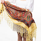 Українська хустка з тороками 120х120см Кремова, фото 6