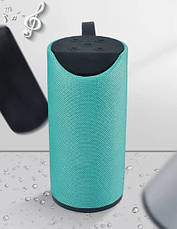 Портативна Bluetooth колонка TG-113 бездротова переносна колонка з вологозахистом бумбокс Бірюзова, фото 5
