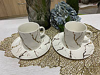 Чайный набор "Мраморная Роскошь" 2 чашки 220мл+2 блюдца(805-703)