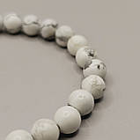 Браслет натуральный Кахолонг 6 мм размер 18,5, фото 2