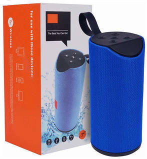 Портативна Bluetooth колонка TG-113 бездротова переносна колонка з вологозахистом бумбокс Синя, фото 3