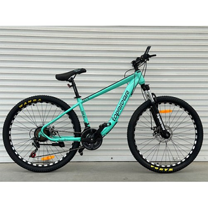 Велосипед гірський TopRider 550 26" рама 15 обладнання Shimano Бірюзовий