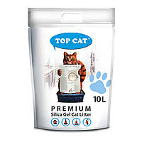 Наповнювач у кошачій лоток (туалет) силікагелевий TOP CAT Premium 10 л