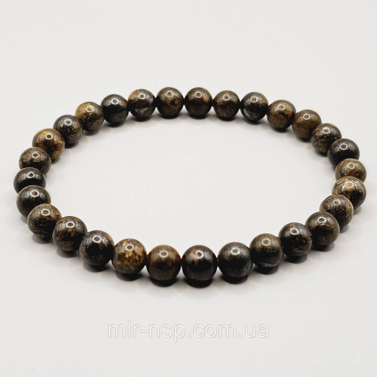 Браслет натуральний бронзит 6 мм, фото 1