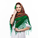 Хустка з тороками 120х120см Зелена, фото 3