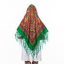 Хустка з тороками 120х120см Зелена, фото 4