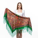 Хустка з тороками 120х120см Зелена, фото 5