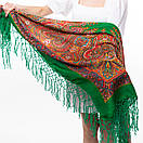 Хустка з тороками 120х120см Зелена, фото 6