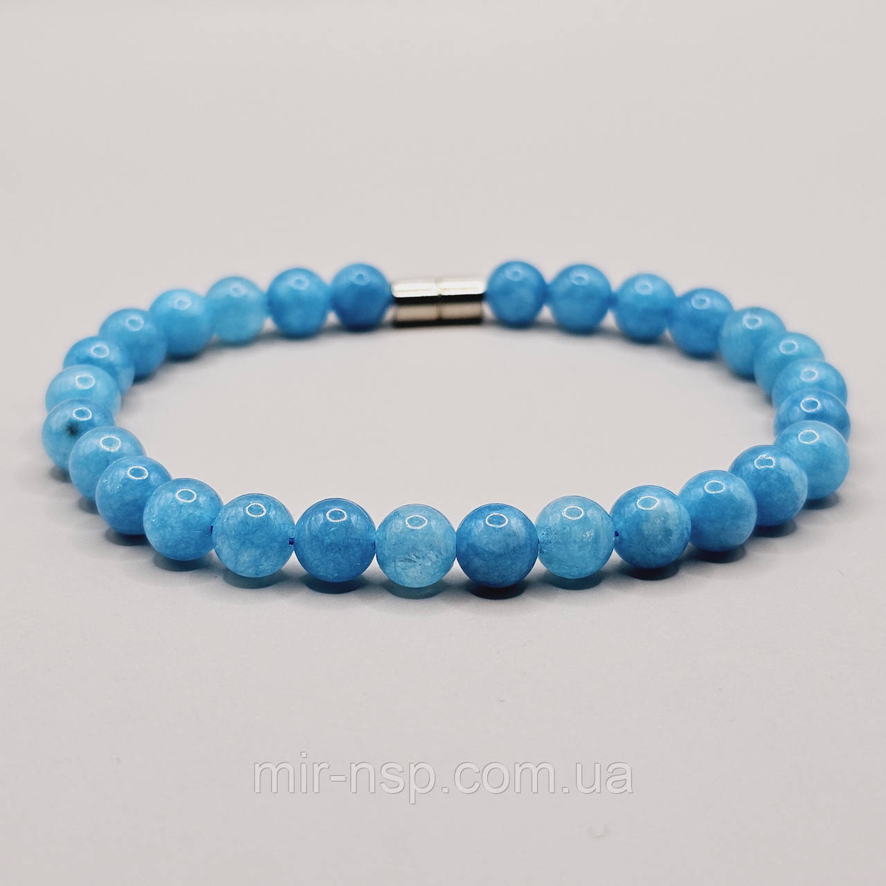 Браслет аквамарин 6 мм, фото 1