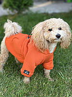 Худи для собак, свитер для собак, толстовка для собак оранжевый ORANGE DIGI DOG XXS