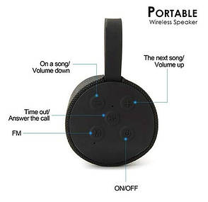 Портативна Bluetooth колонка TG-113 бездротова переносна колонка з вологозахистом бумбокс Червона, фото 4