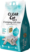 Бентонітовий наповнювач для котячого туалету CLEAR CAT 5 л - натуральний