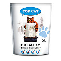 Наповнювач у кошачій лоток (туалет) силікагелевий TOP CAT Premium 5 л