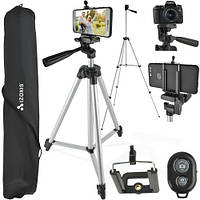 Фотоштатив для телефона, камеры, фотоапарата - комплект с чехлом Izoxis