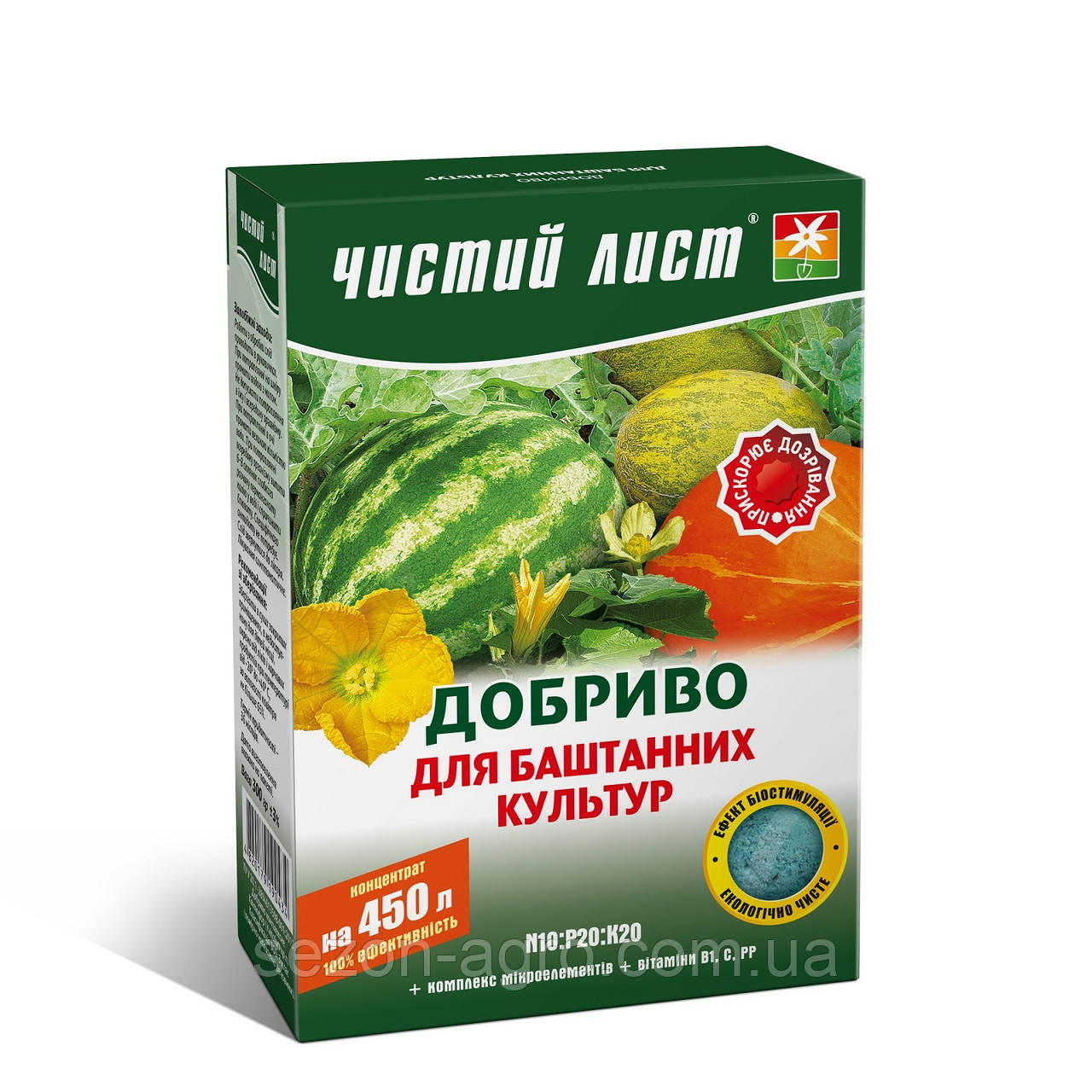 Кристалічне добриво «Чистий лист» для баштанних культур 300 г