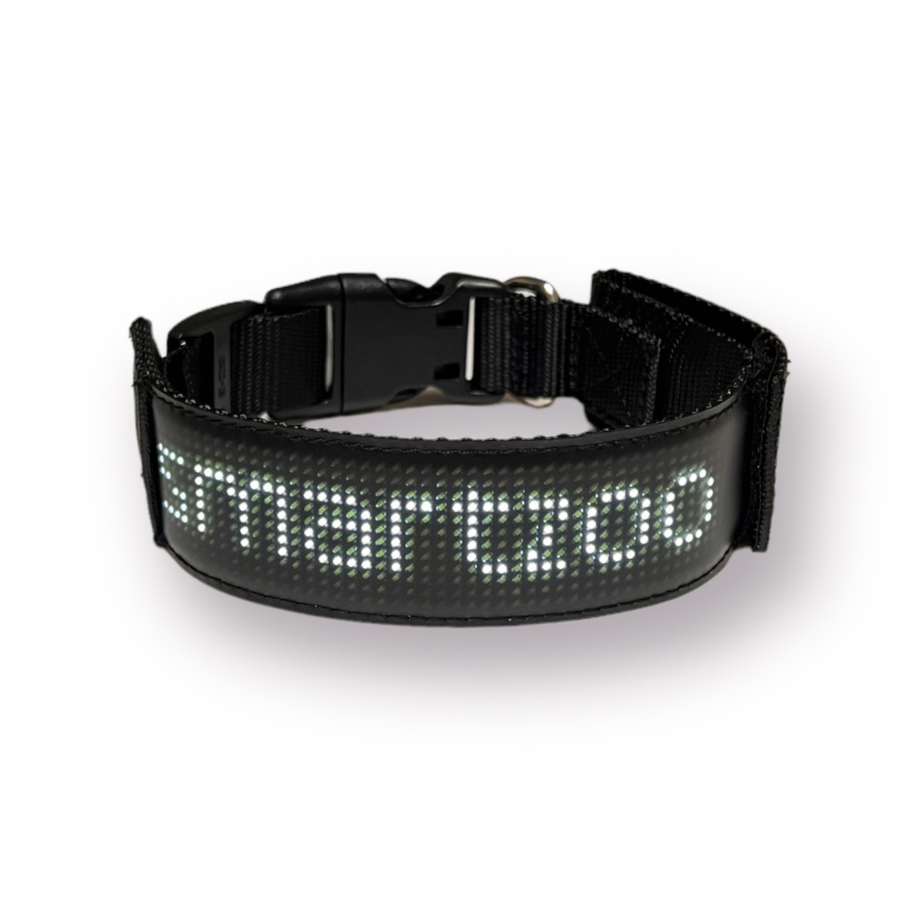 Нашийник для собак і котів з LED екраном Bluetooth Pet LED Collar - білий