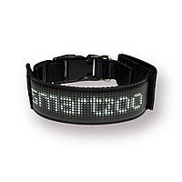 Нашийник для собак і котів з LED екраном Bluetooth Pet LED Collar - білий