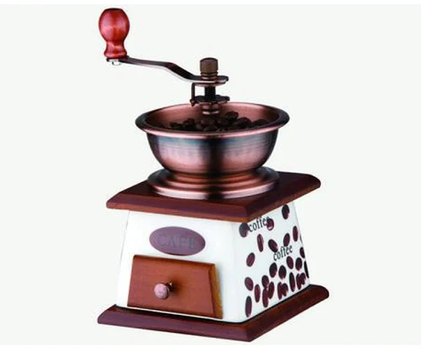 Кавомолка ручна Empire керамічна з ящиком, фото 1