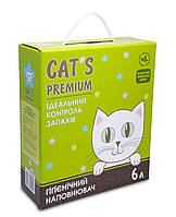 Наповнювач для котячого лотка (туалета) CAT'S PREMIUM Сапоніт поглинаючий 6 л