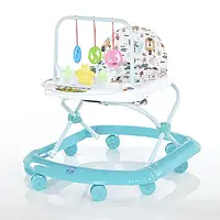 Ходунки детские Bambi M 0591 (музыка, игровая панель, пластиковые колеса, голубой)