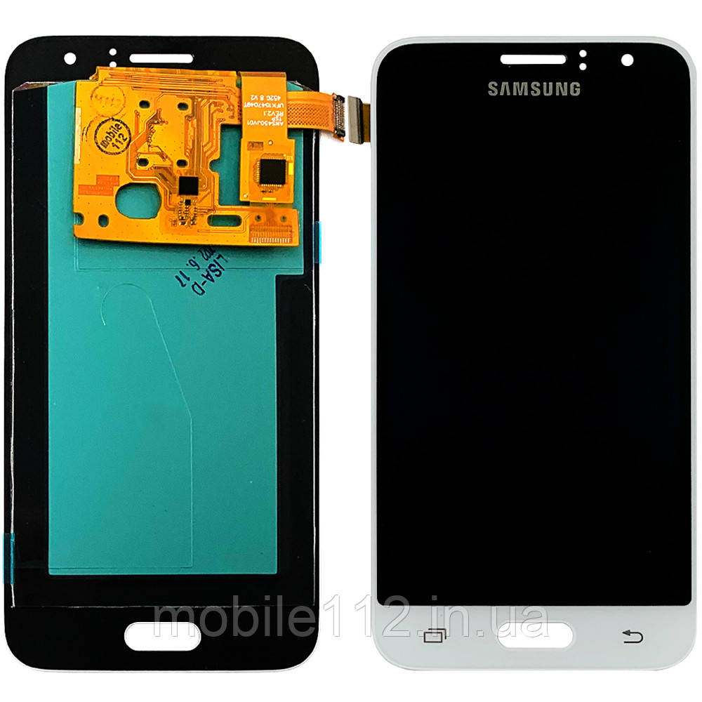 Екран (дисплей) Samsung Galaxy J1 2016 J120H з тачскріном білий OLED